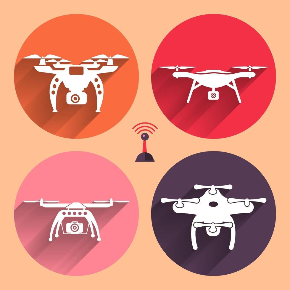 drones de conjunto de vetores