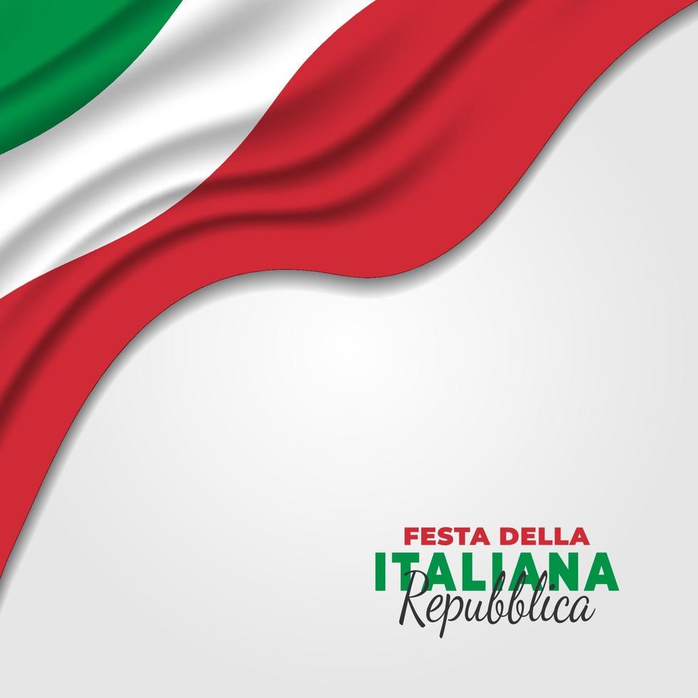 ilustração de festa della repubblica italiana. dia da república italiana. vetor