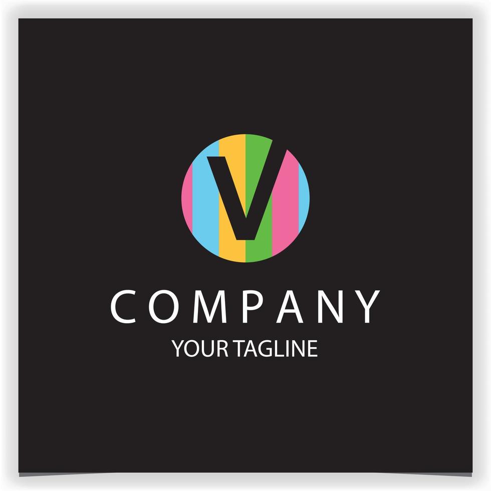 carta v iniciais logotipo com colorida círculos adequado para pintura logotipo Prêmio elegante modelo vetor eps 10