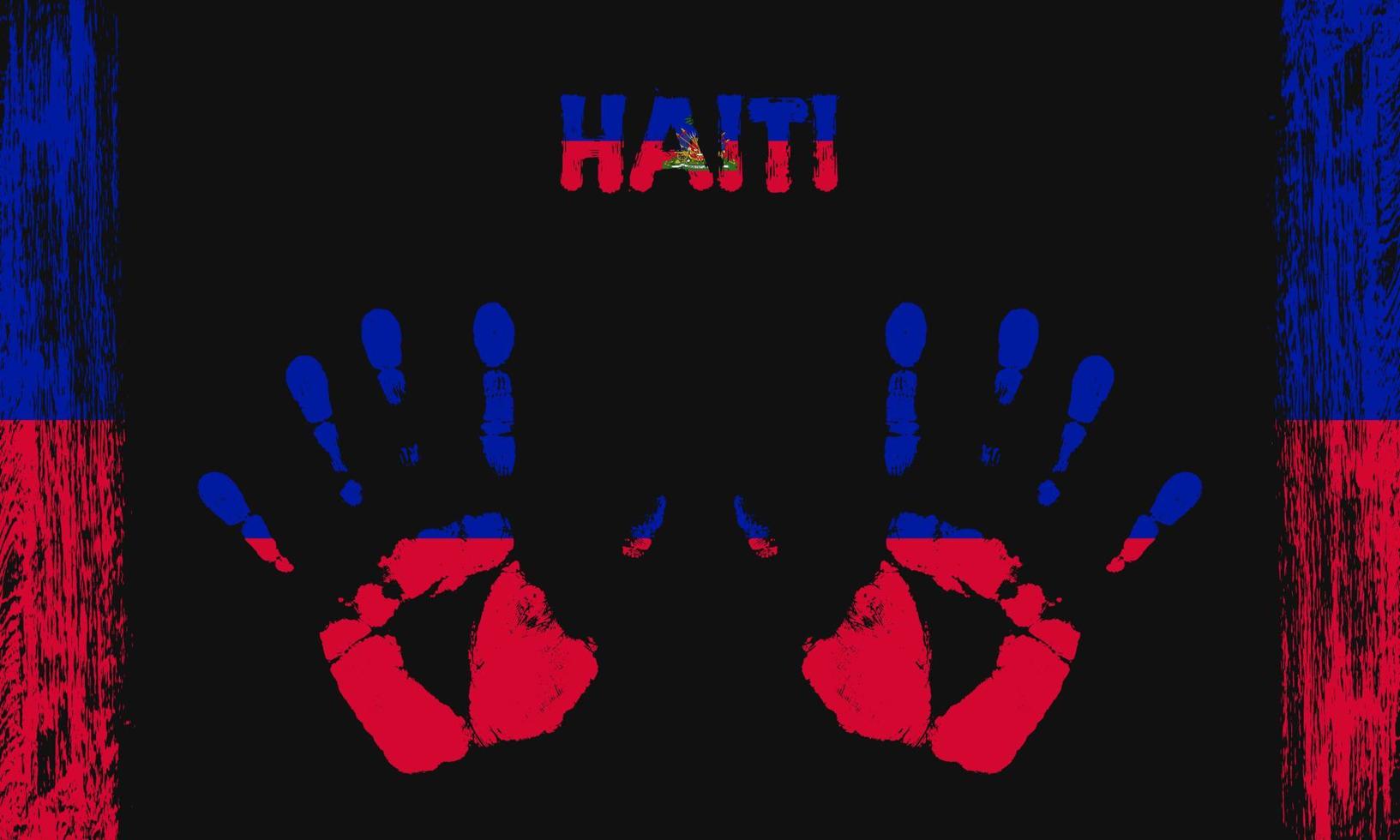 vetor bandeira do Haiti com uma Palma