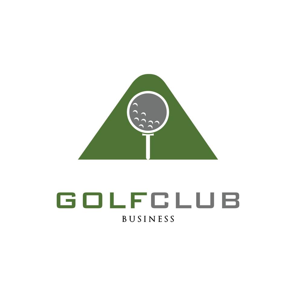 inicial carta uma golfe clube ícone logotipo Projeto modelo vetor