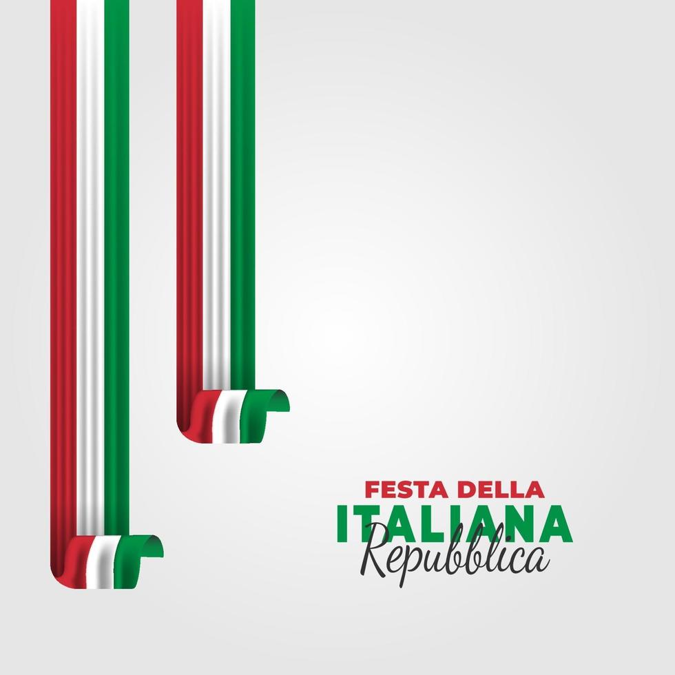 ilustração em vetor de cartaz de festa della repubblica italiana