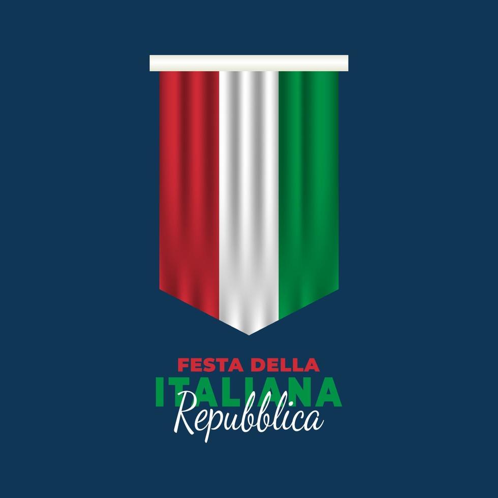 pôster do dia da república italiana vetor