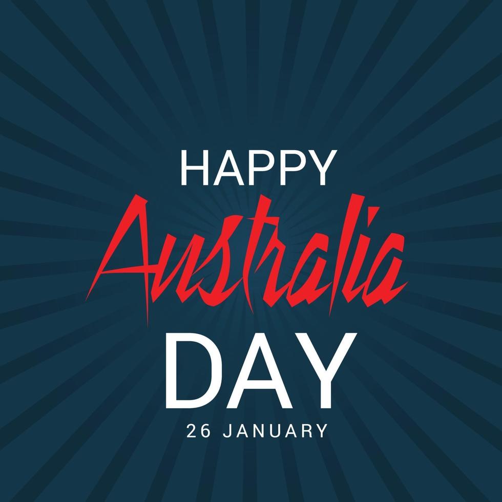 ilustração de um plano de fundo para o feliz dia da Austrália. vetor