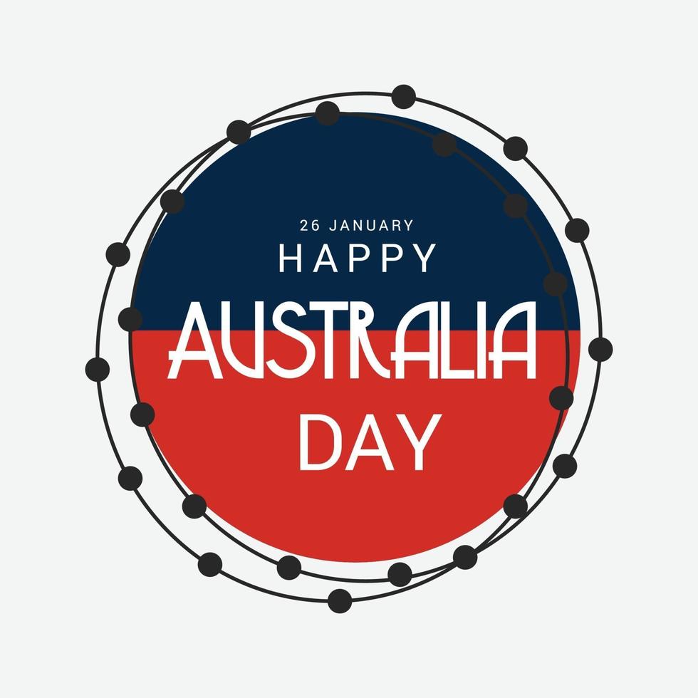 ilustração de um plano de fundo para o feliz dia da Austrália. vetor