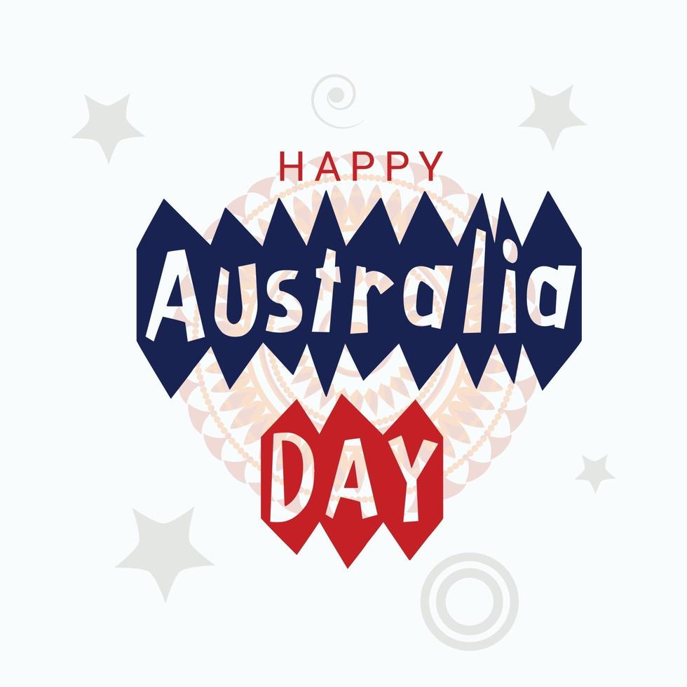 ilustração de um plano de fundo para o feliz dia da Austrália. vetor