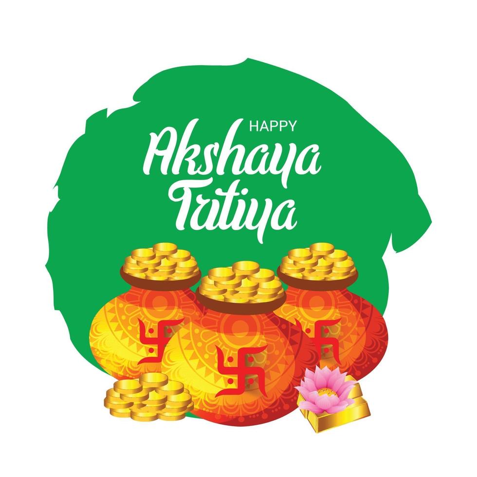 festival de bandeira de celebração akshaya tritiya vetor
