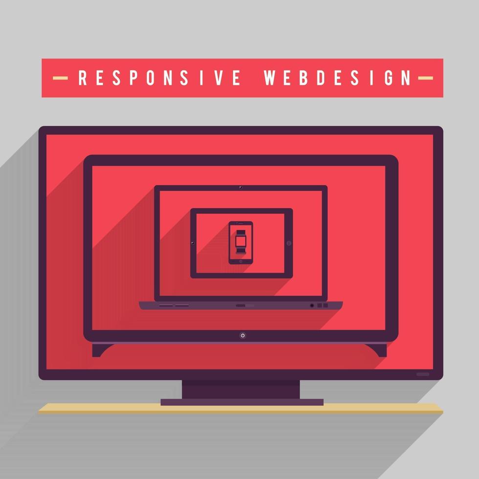 ilustrações responsivas de web design vetor