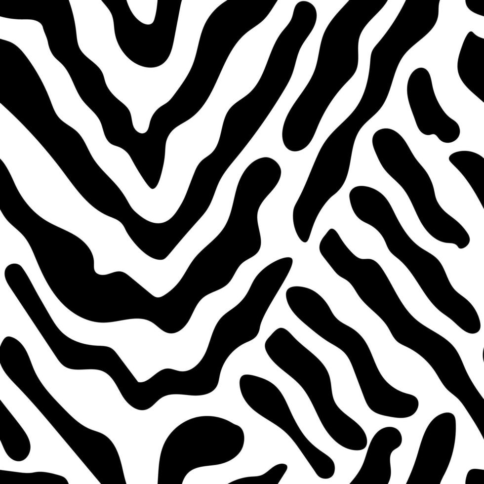 Preto e branco zebra pele desatado fundo vetor