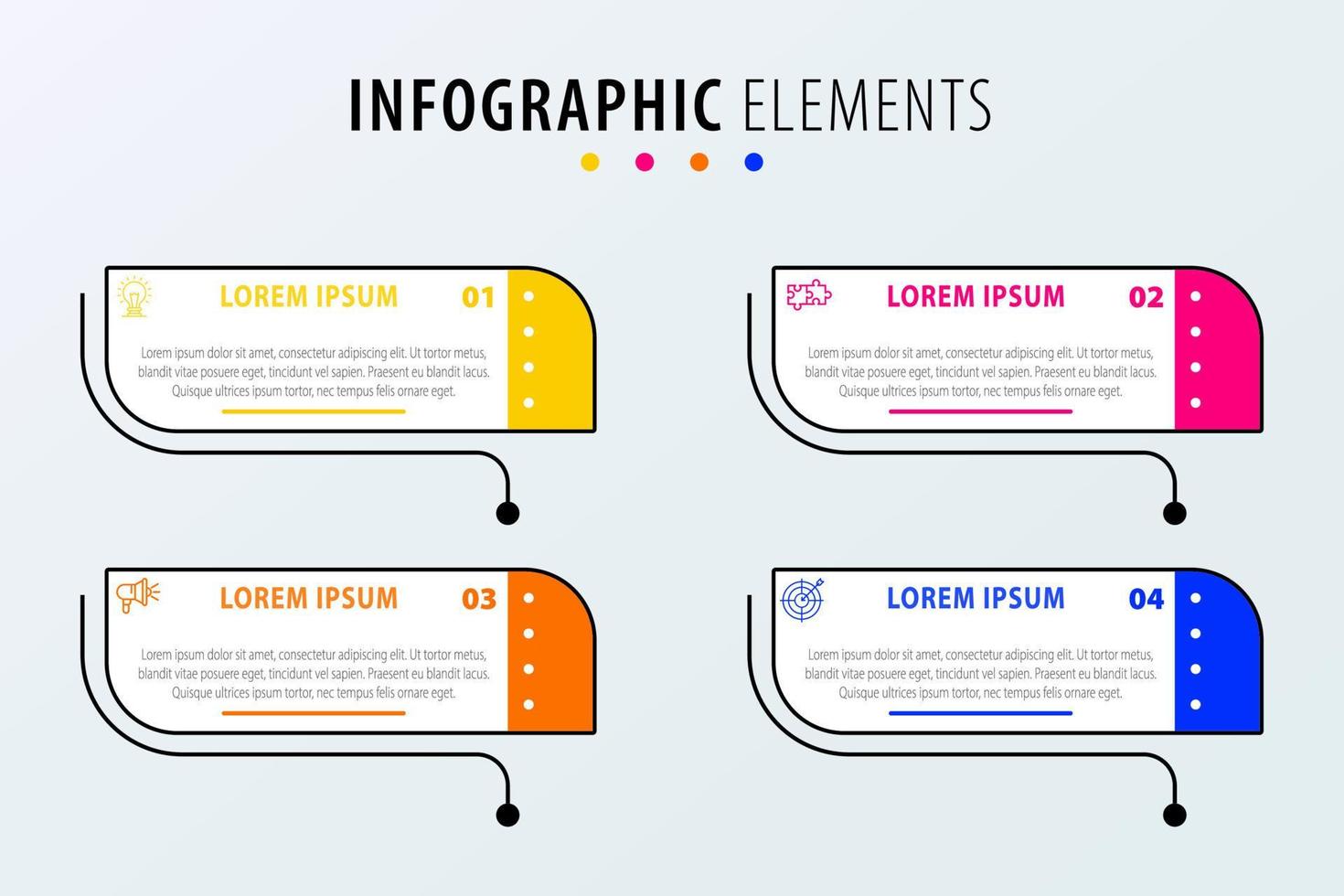 visualização de dados de negócios. gráfico de processo. elementos abstratos de gráfico, diagrama com etapas, opções, partes ou processos. modelo de negócios de vetor para apresentação. conceito criativo para infográfico.