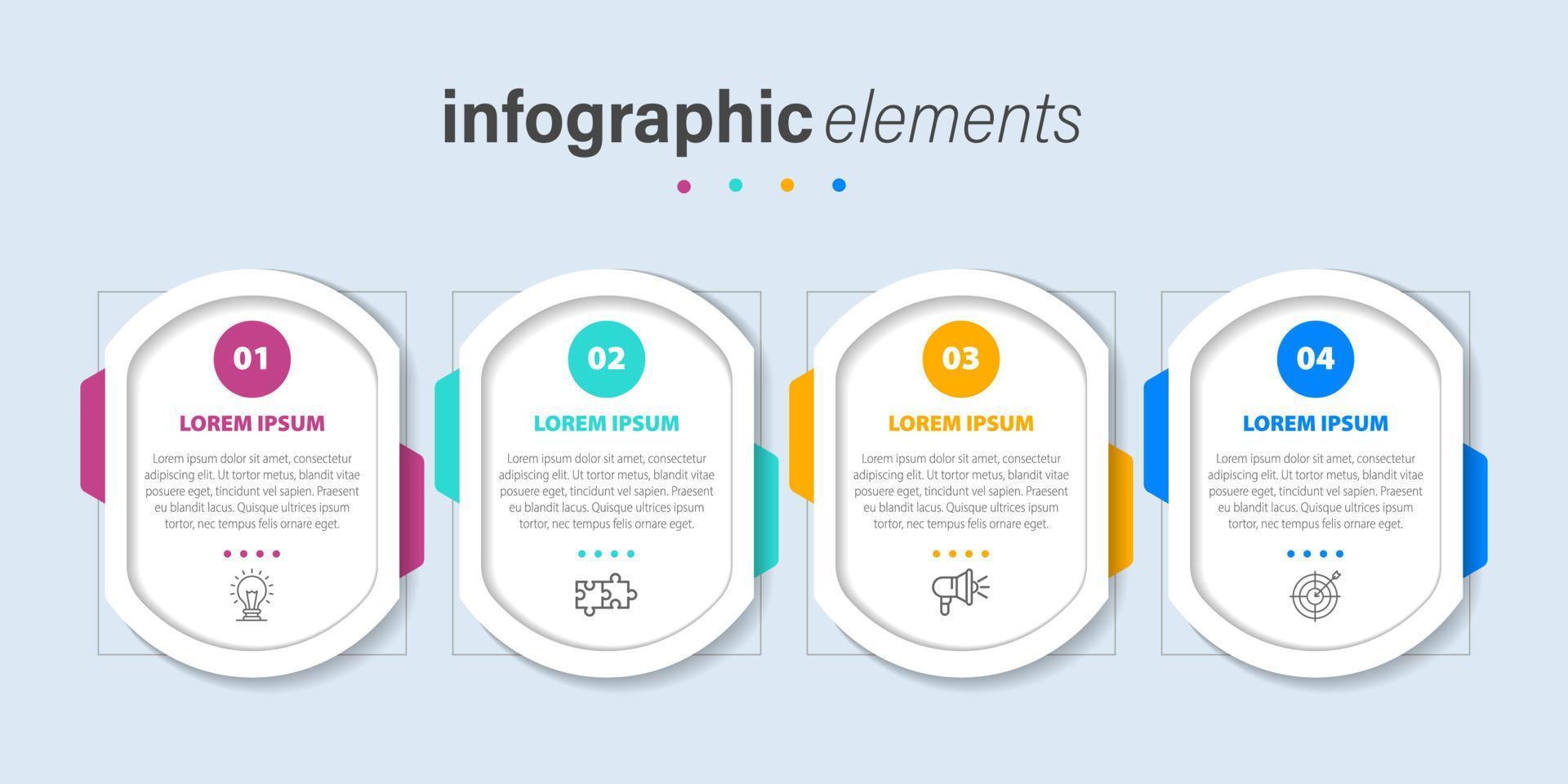 visualização de dados de negócios. gráfico de processo. elementos abstratos de gráfico, diagrama com etapas, opções, partes ou processos. modelo de negócios de vetor para apresentação. conceito criativo para infográfico.