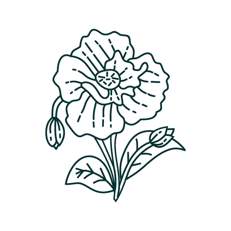 modelo de design de ilustração de folha de flor vetor