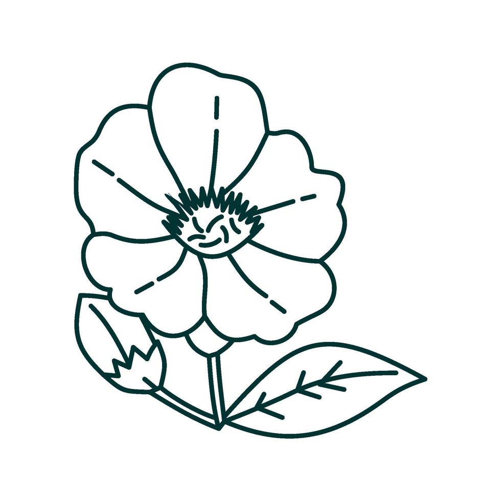 modelo de design de ilustração de folha de flor vetor