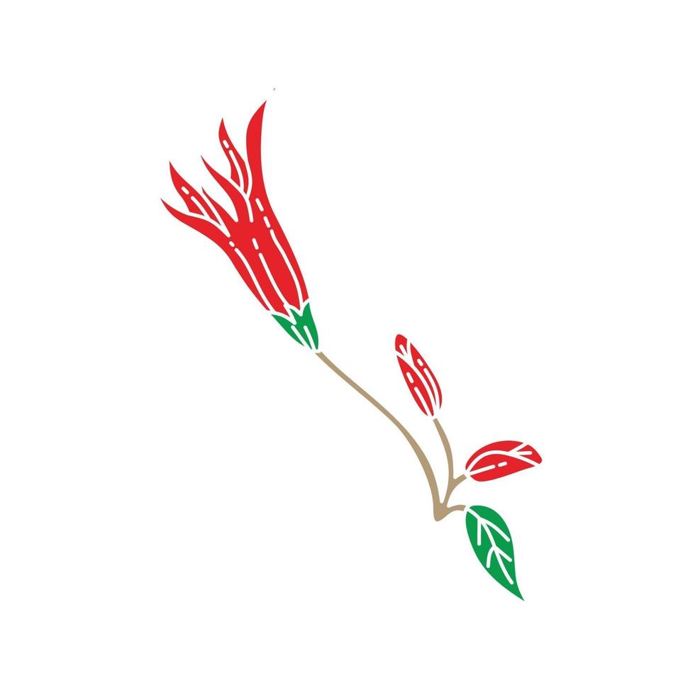 modelo de design de ilustração de folha de flor vetor