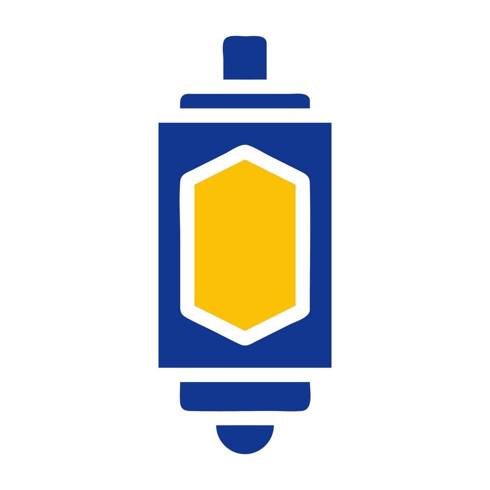 lanterna ícone sólido azul amarelo cor Ramadã símbolo perfeito. vetor