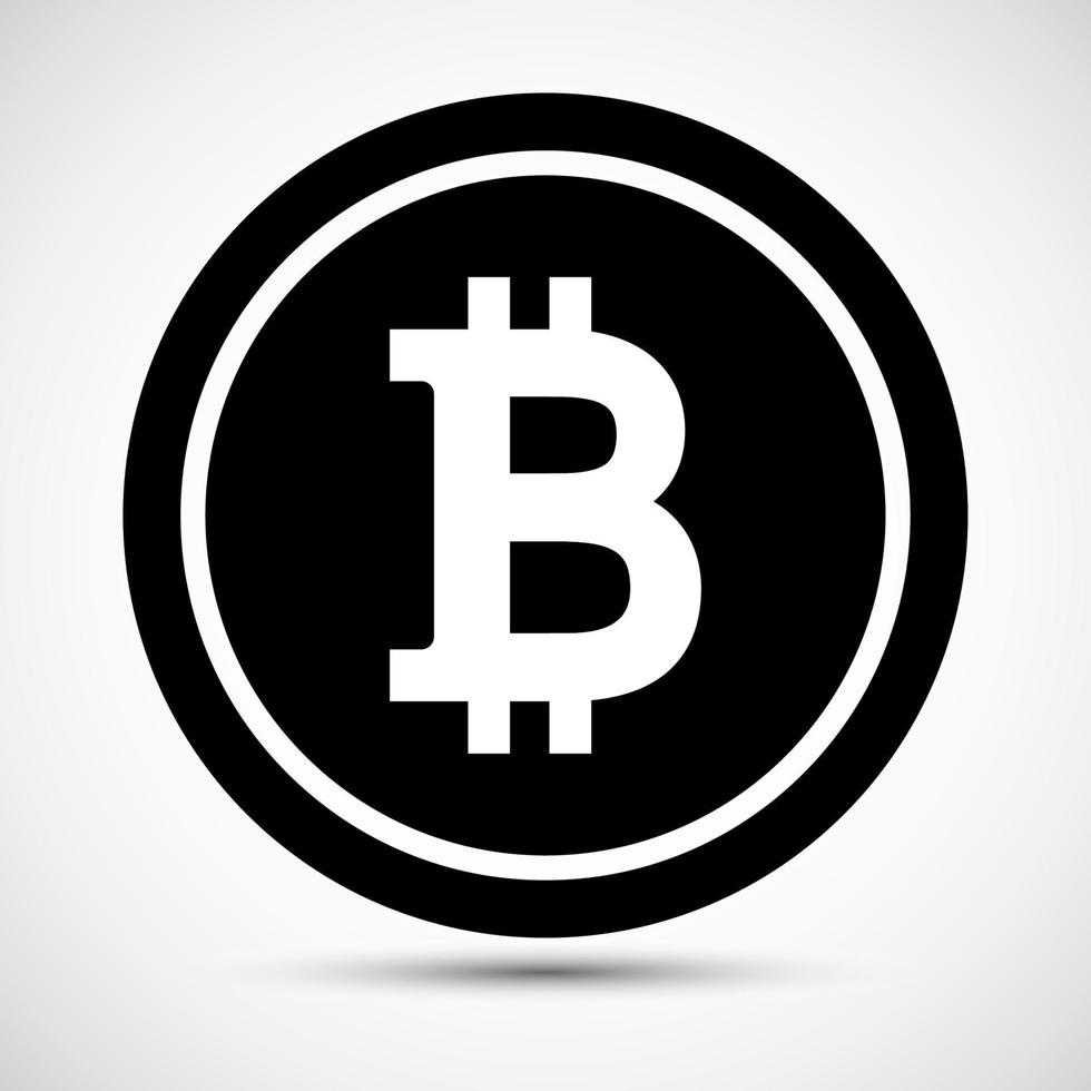 Sinal de símbolo do ícone bitcoin isolado no fundo branco, ilustração vetorial eps.10 vetor