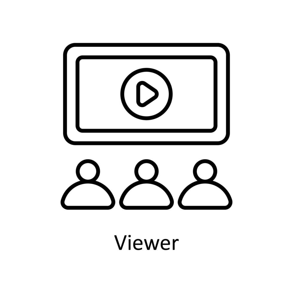 espectador vetor esboço ícones. simples estoque ilustração estoque