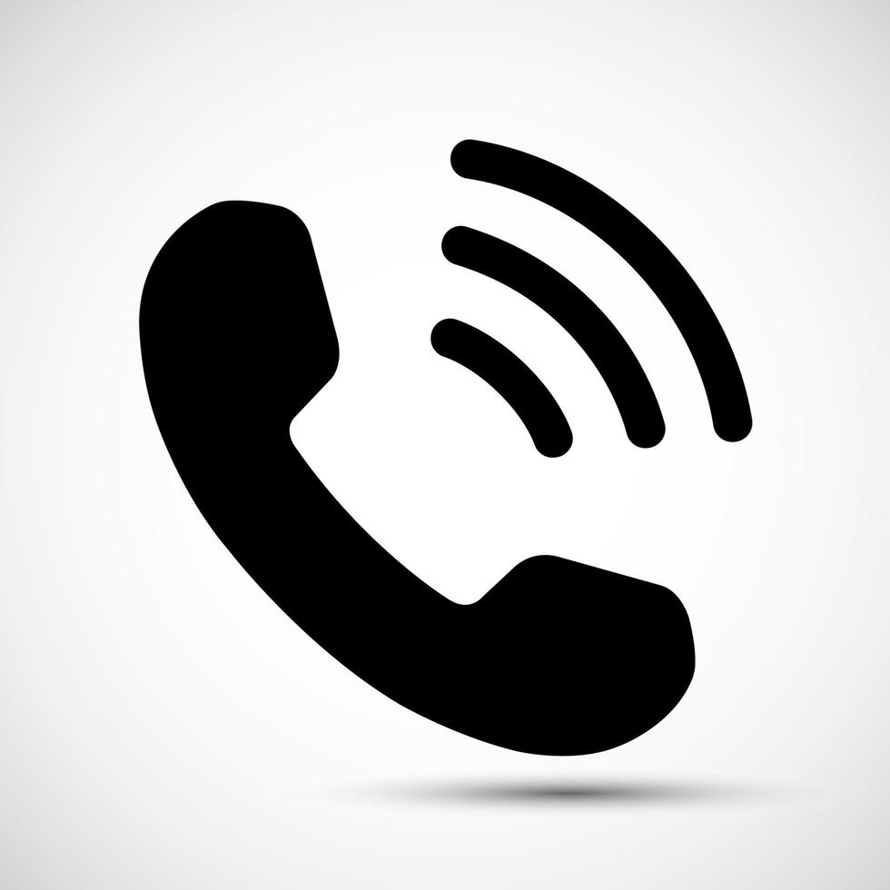 ícone de telefone símbolo sinal isolado em fundo branco, ilustração vetorial vetor