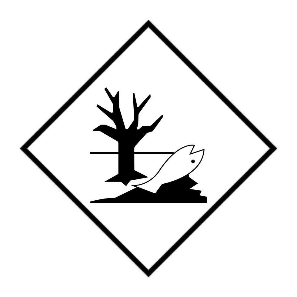 sinal de símbolo de risco ambiental isolado em fundo branco, ilustração vetorial eps.10 vetor