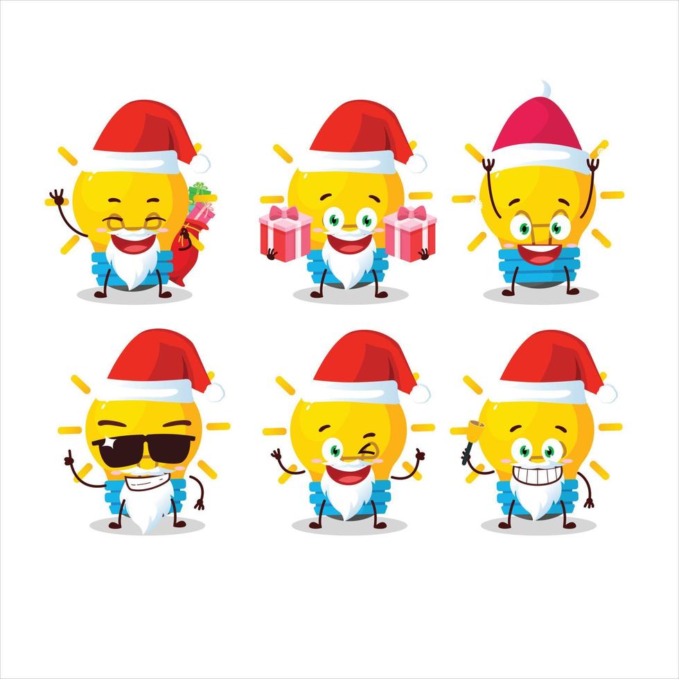 santa claus emoticons com luminária Ideias desenho animado personagem vetor