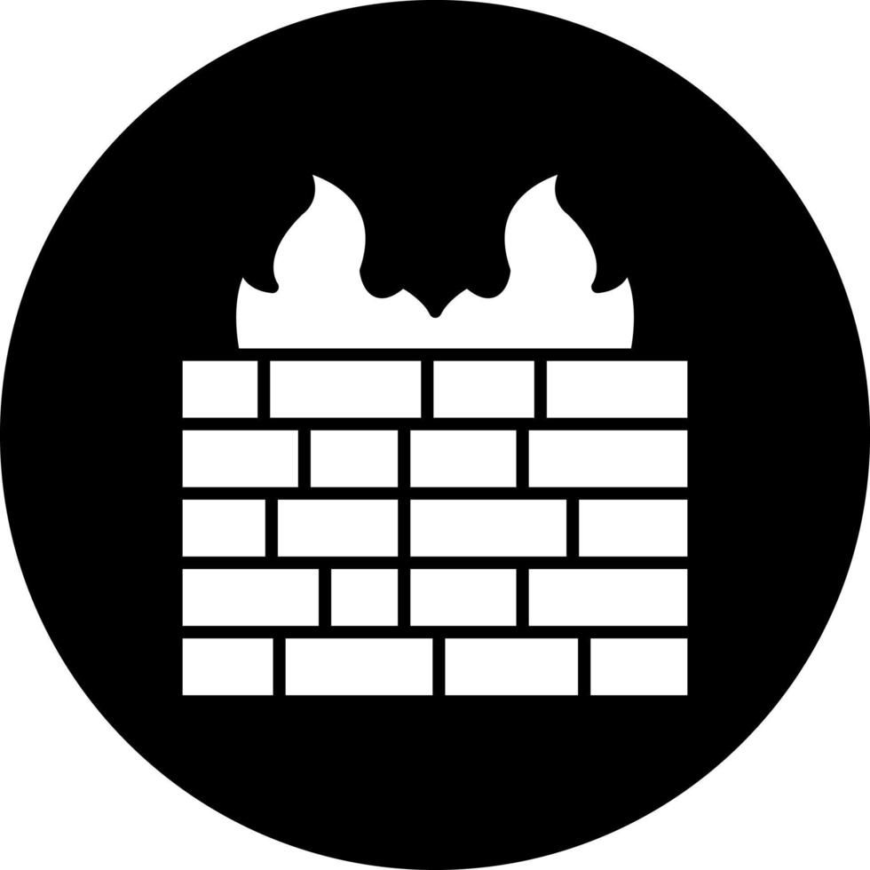 firewall vetor ícone estilo