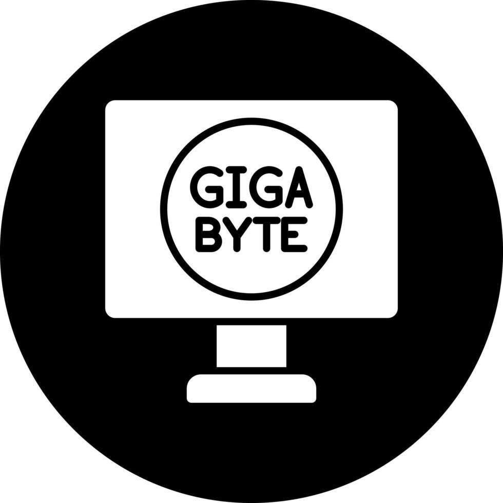 gigabyte vetor ícone estilo