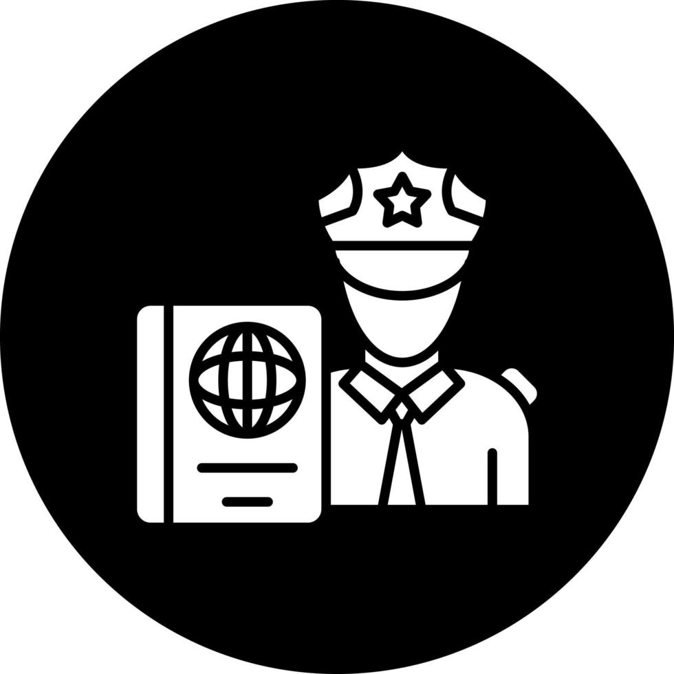 Passaporte ao controle vetor ícone estilo