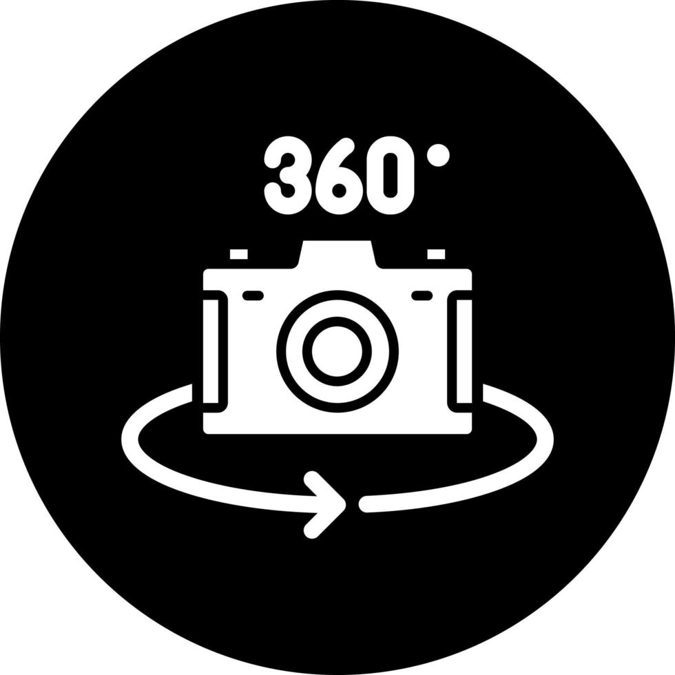 360 Câmera vetor ícone estilo