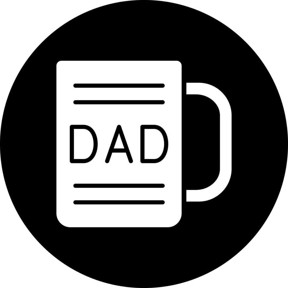 Papai caneca vetor ícone estilo