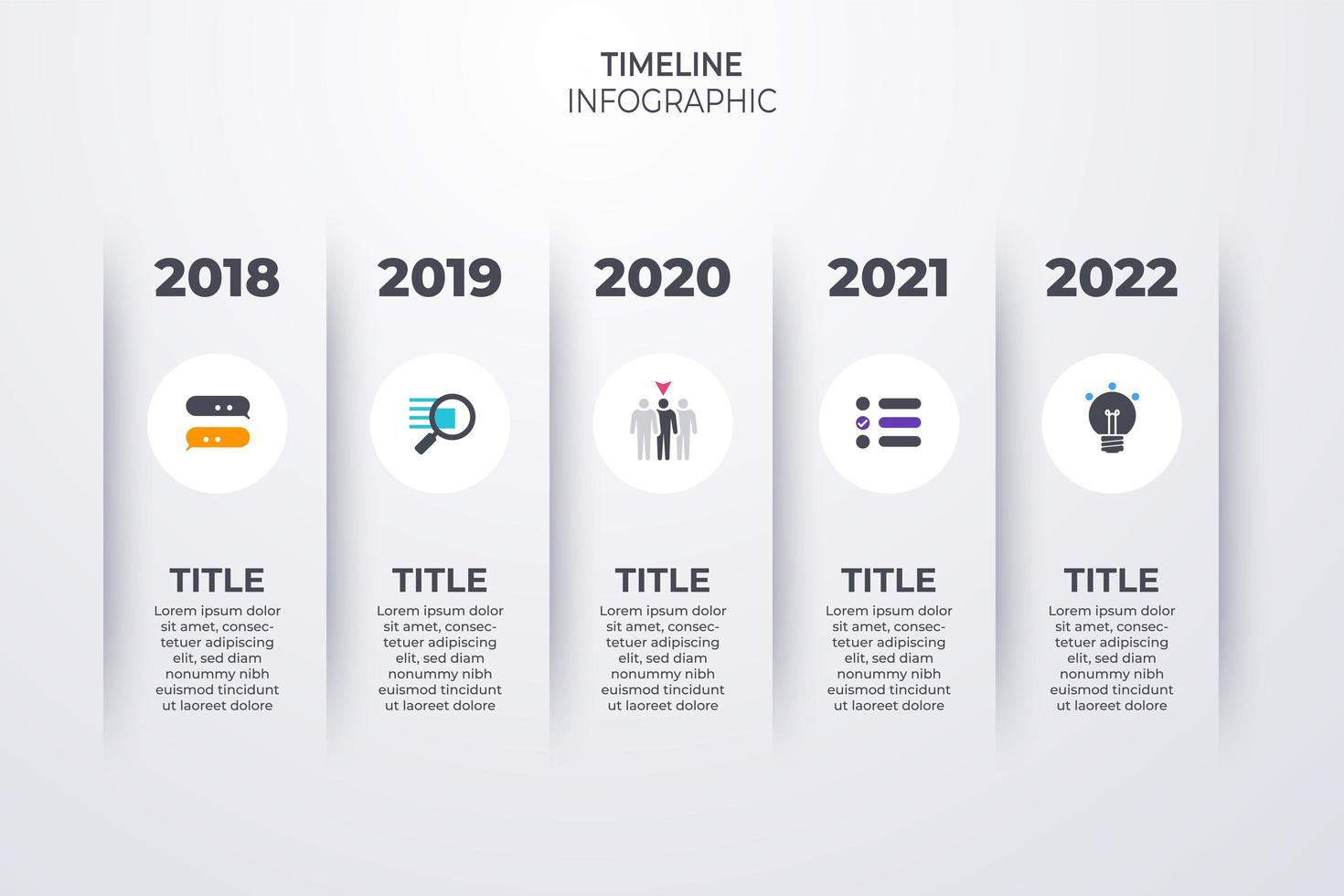 modelo de infográficos de linha do tempo. marco ou conceito de diagrama de processo. vetor