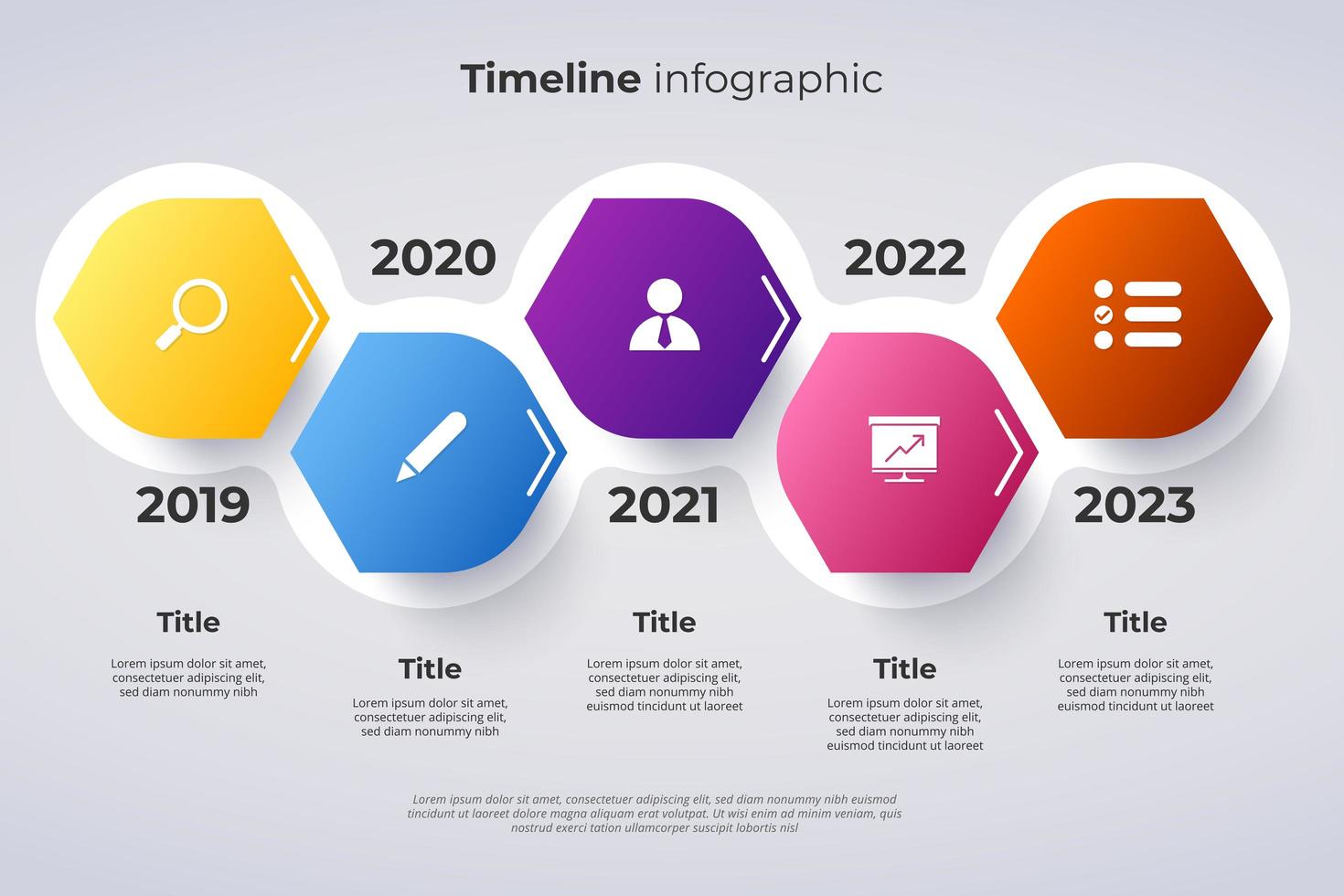 modelo de infográficos de linha do tempo. marco ou conceito de diagrama de processo. vetor