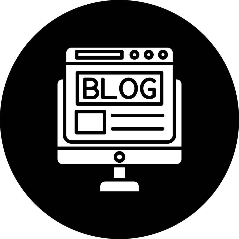 blog vetor ícone estilo