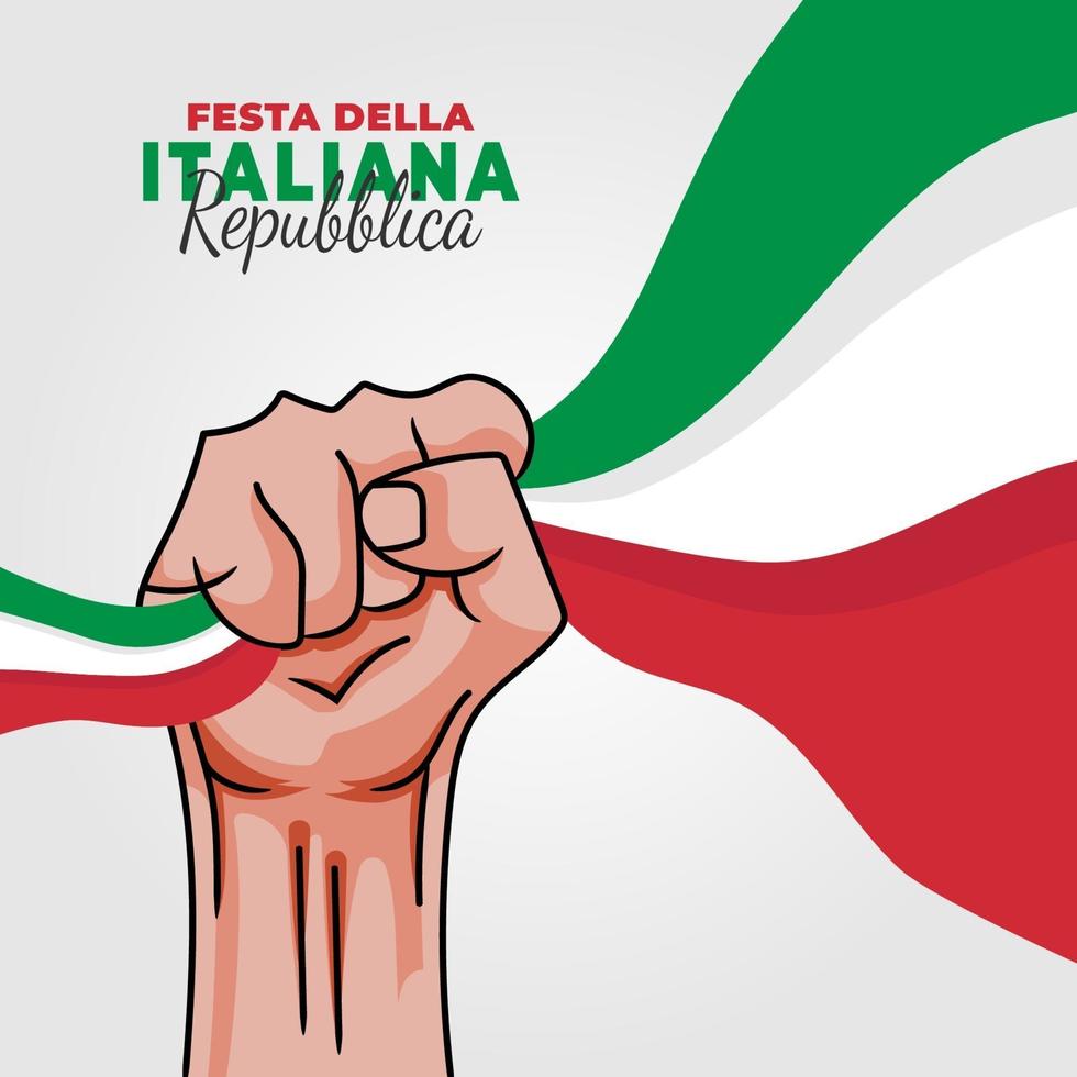 ilustração em vetor de cartaz de festa della repubblica italiana