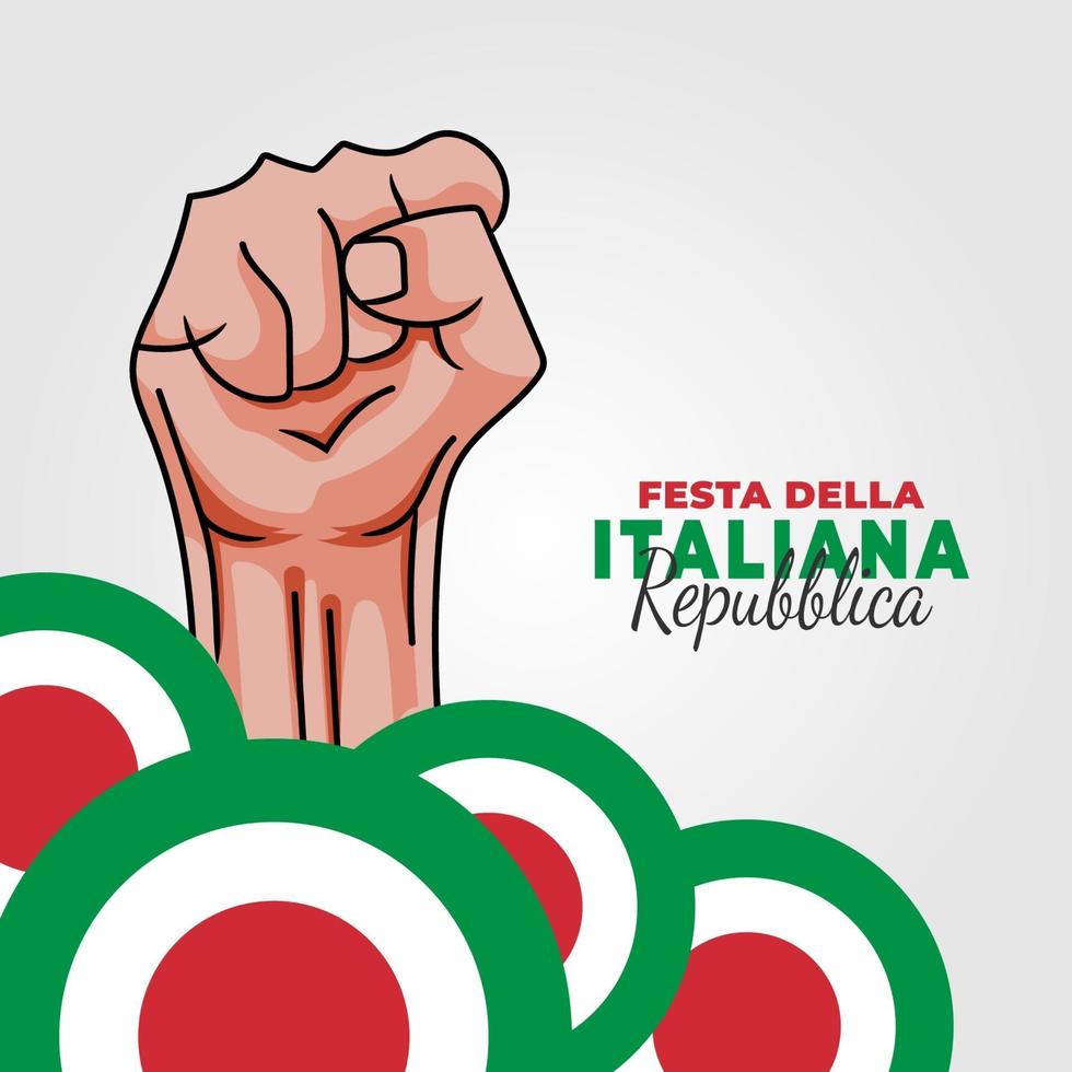 pôster do dia da república italiana vetor