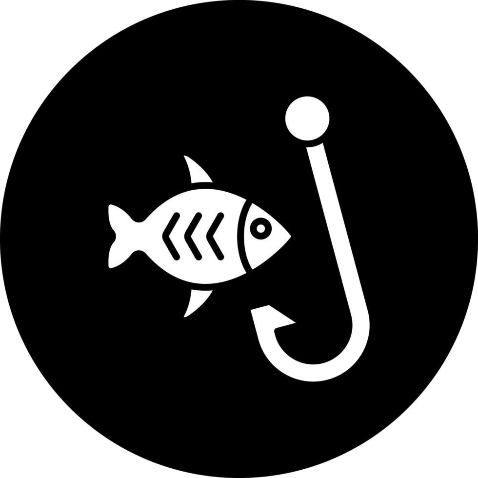 peixe gancho vetor ícone estilo