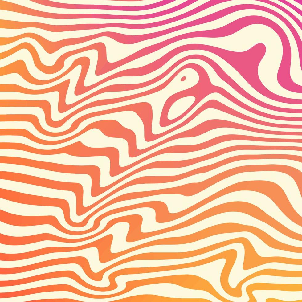 ondulado trippy padronizar dentro psicodélico cores. abstrato vetor redemoinho fundo. 1970 estético texturas com suave ondas