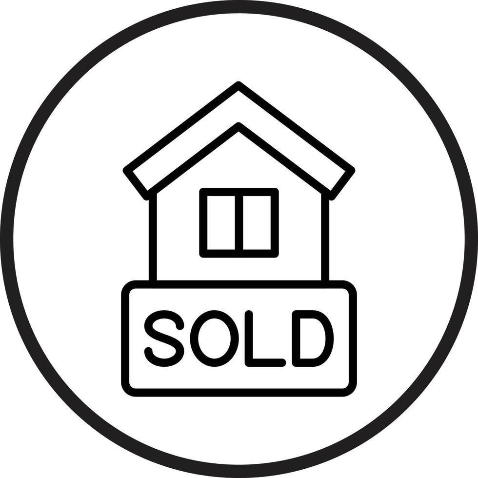casa vendido vetor ícone estilo