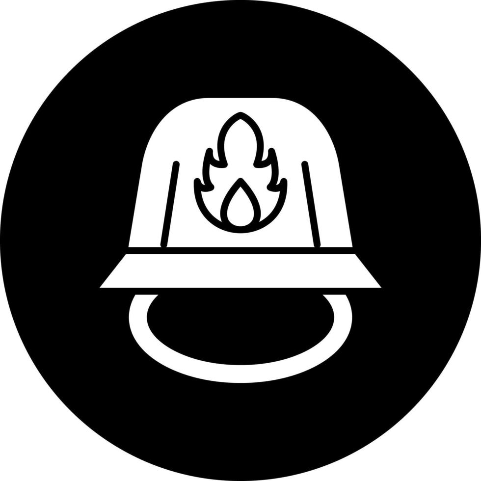 bombeiro capacete vetor ícone estilo