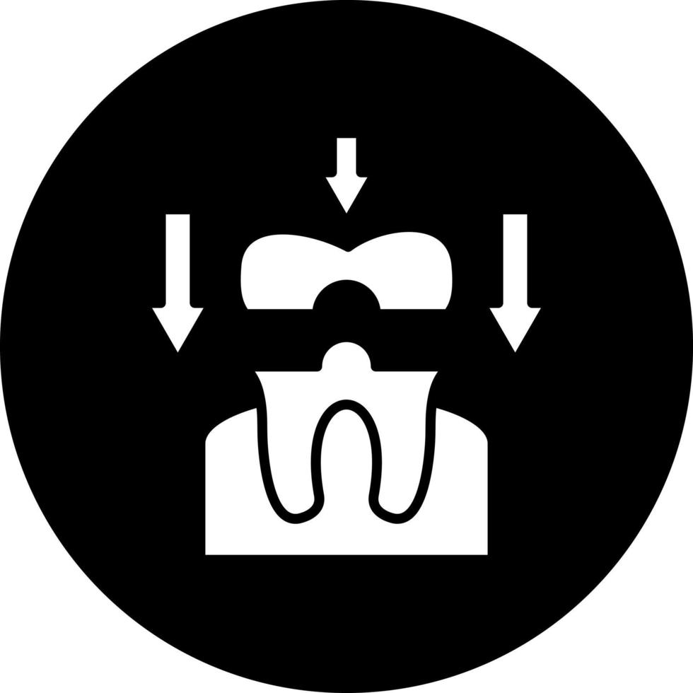 dental o preenchimento vetor ícone estilo