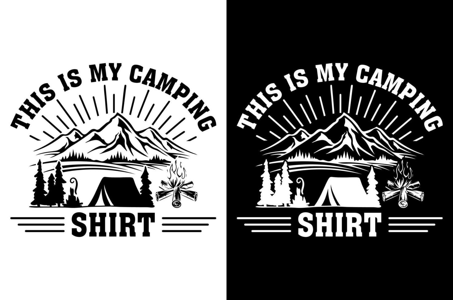 acampamento tipografia citações t camisa vetor ilustração Projeto