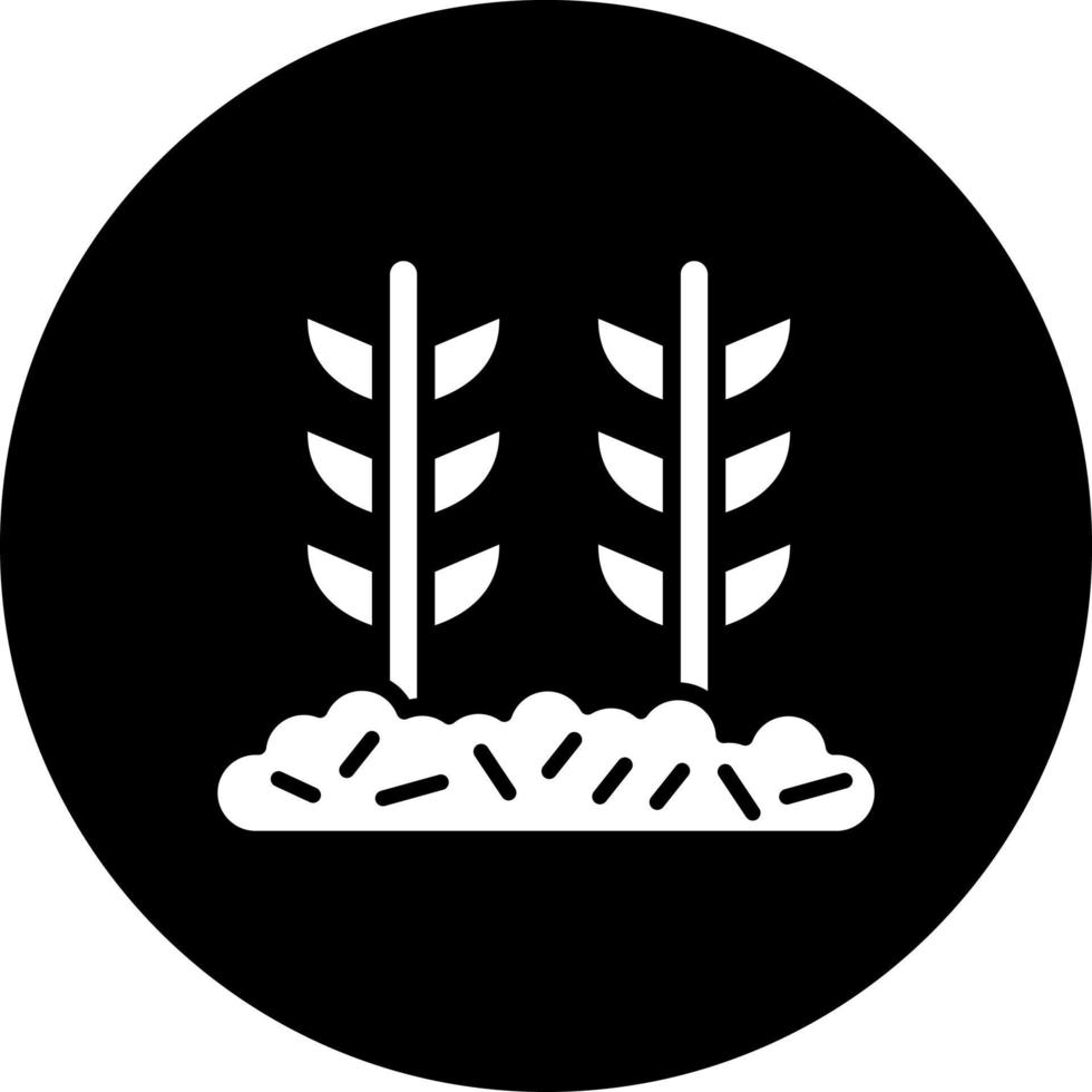 trigo plantação vetor ícone estilo