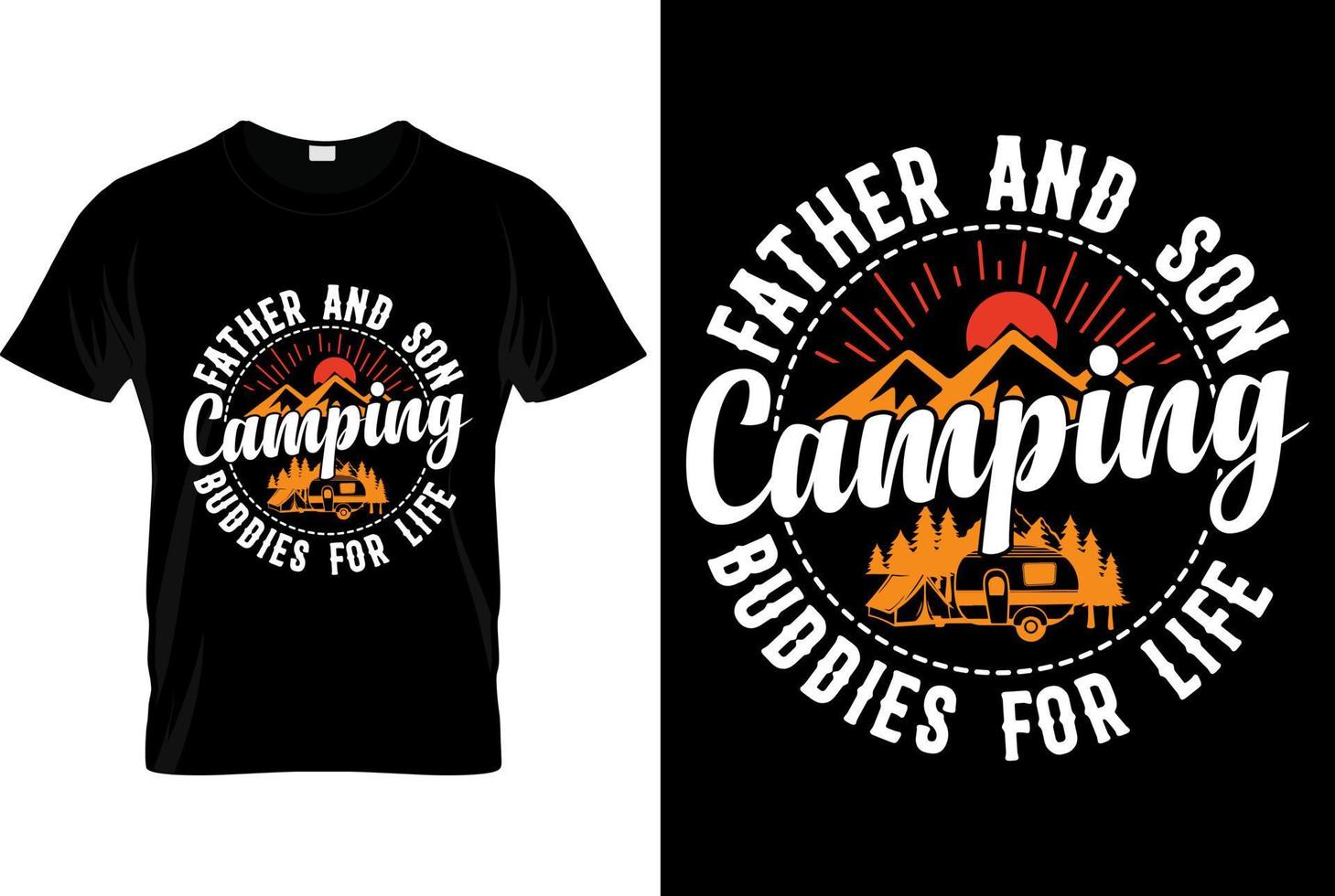 acampamento tipografia citações t camisa vetor ilustração Projeto