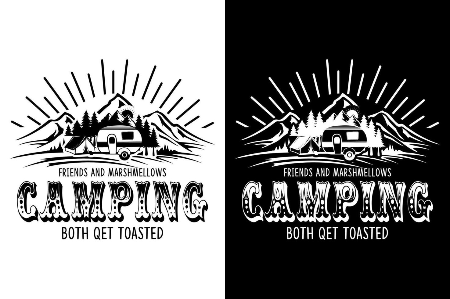 acampamento tipografia citações t camisa vetor ilustração Projeto