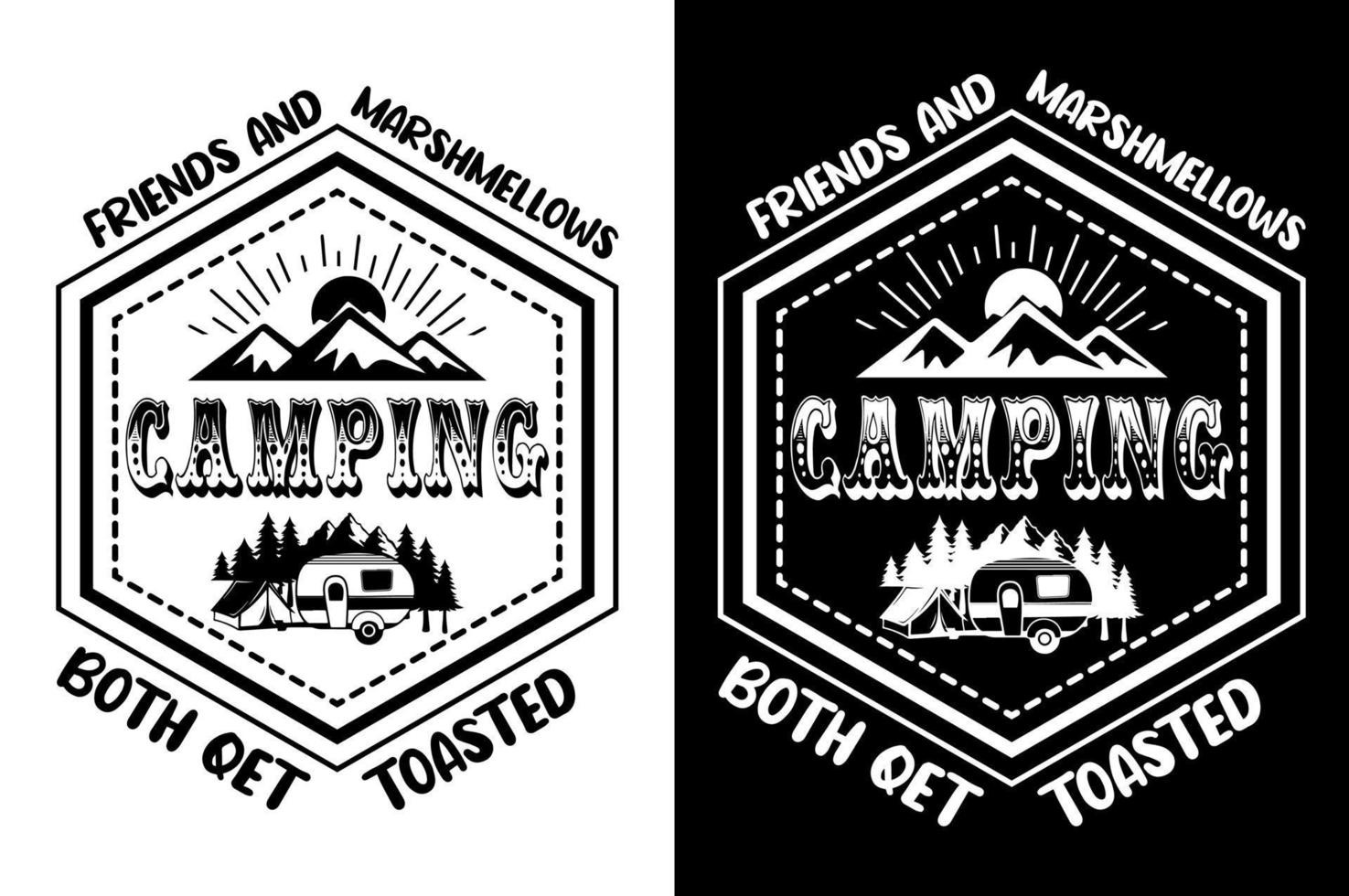 acampamento tipografia citações t camisa vetor ilustração Projeto