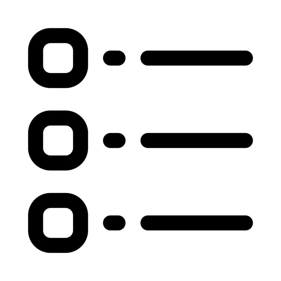 ícone de lista para seu site, celular, apresentação e design de logotipo. vetor