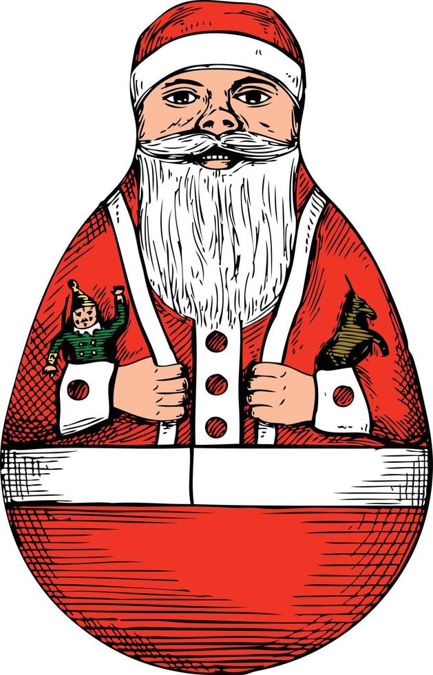 vetor gráficos do santa claus brinquedo a partir de uma nos patente desenhando