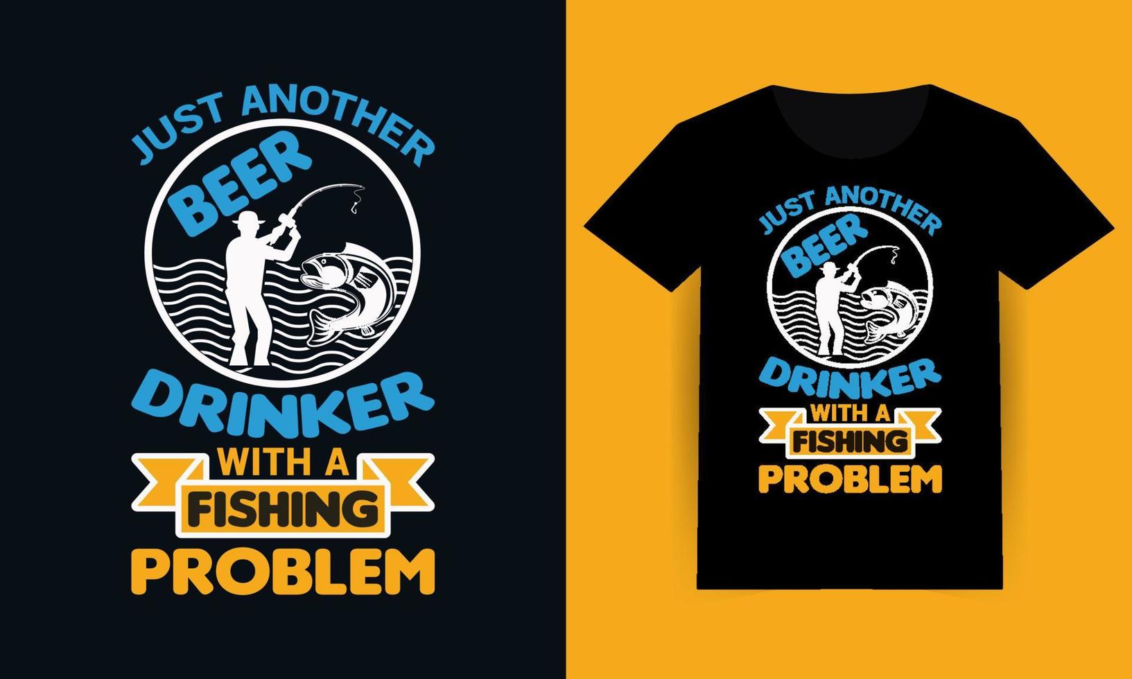 rio pescaria pegar camiseta impressão modelo com norte pique pulando Fora a partir de água e pegando mordida em gancho, peixe-peixe ou peixe-gato gravado vetor. vetor
