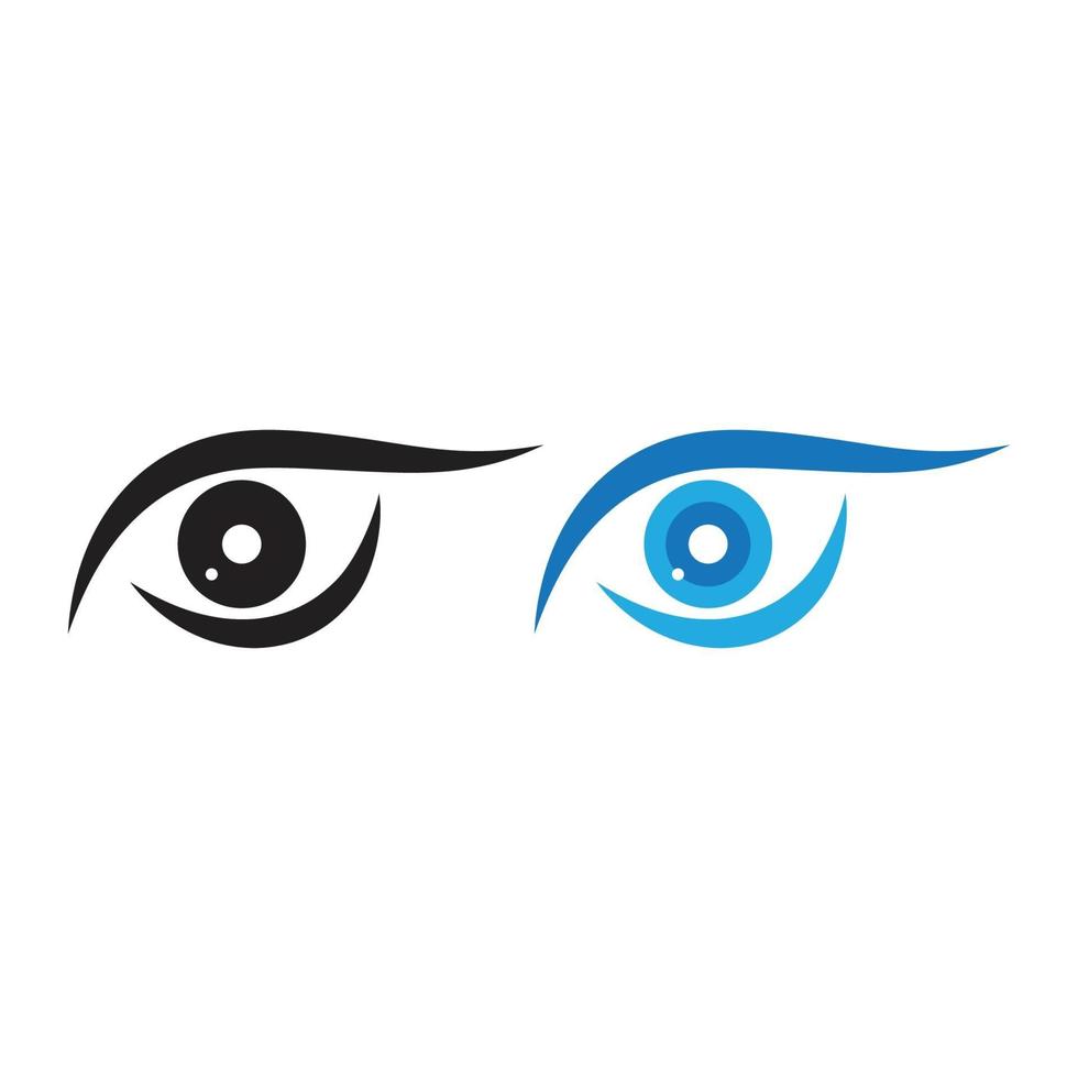 design de logotipo de vetor de cuidados com os olhos, modelo de ícone