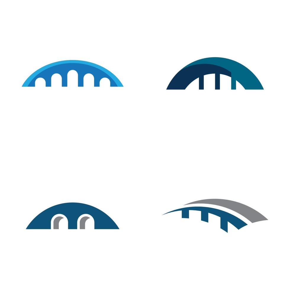 ícone de vetor de modelo de design de logotipo de construção de ponte
