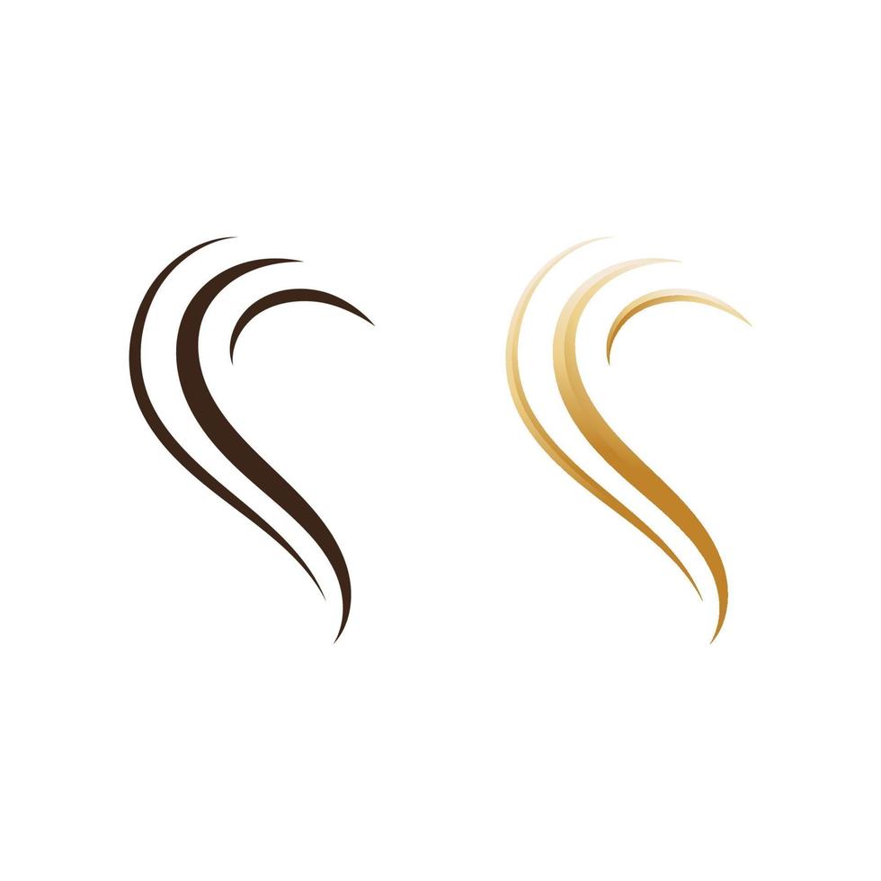 símbolo de vetor de logotipo de cabelo, ícone de ilustração